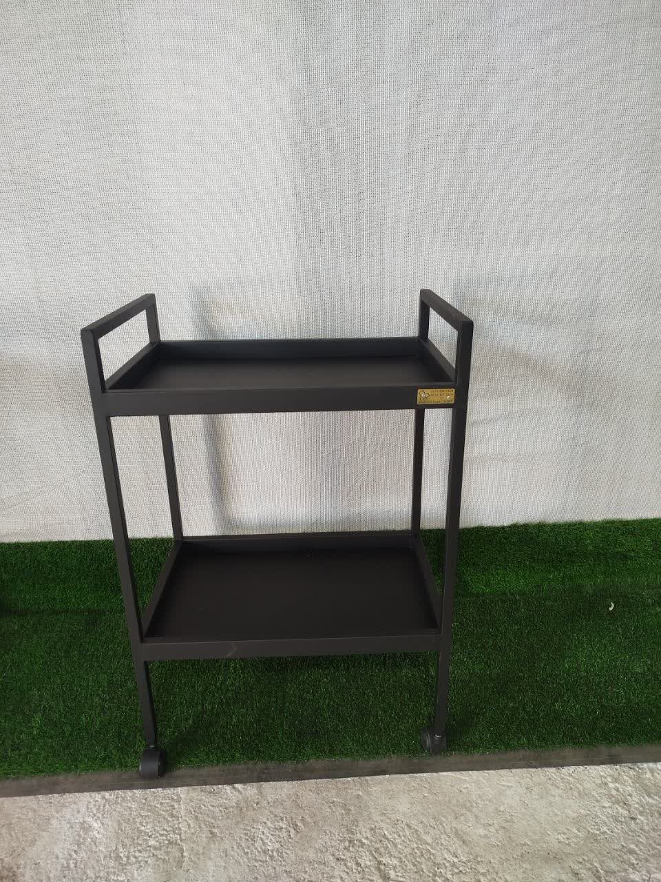ترولی مقاوم.کلا فلزی رنگ کوره ای.مخصوص سالن آرایشی.40*60